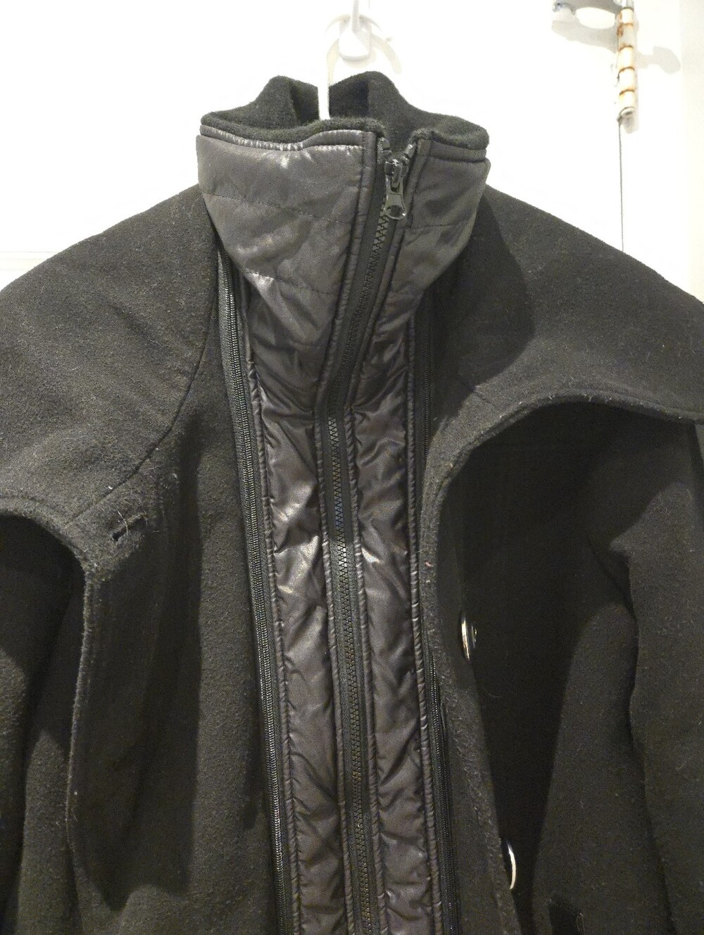 Fall/ Winter Coat Button Front With Inner Half Puffer - Picture 2 of 4